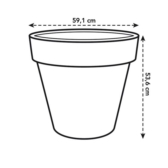 pure round 60cm bianco lino